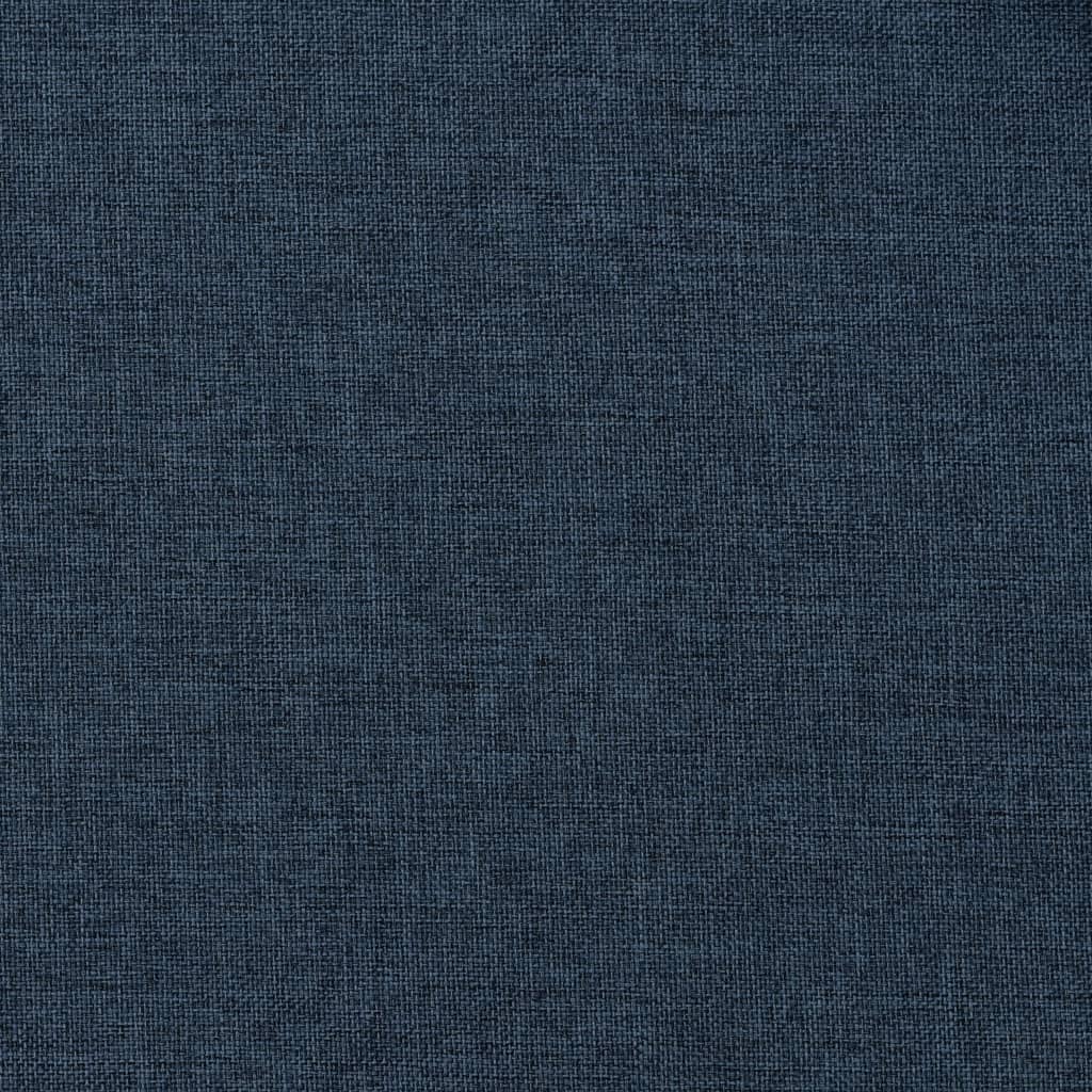 Linen-Look Blackout Curtains with Hooks 2 pcs Blue 140x245 cm