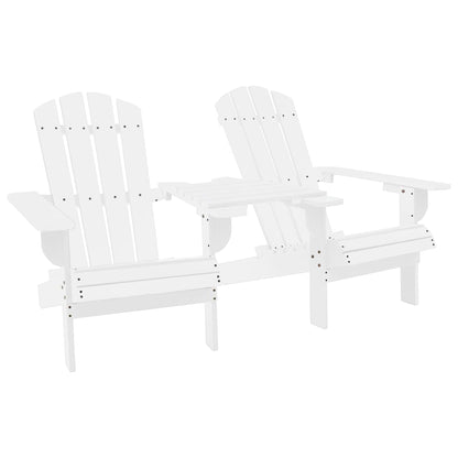 Garden Adirondack Chair Solid Fir Wood White