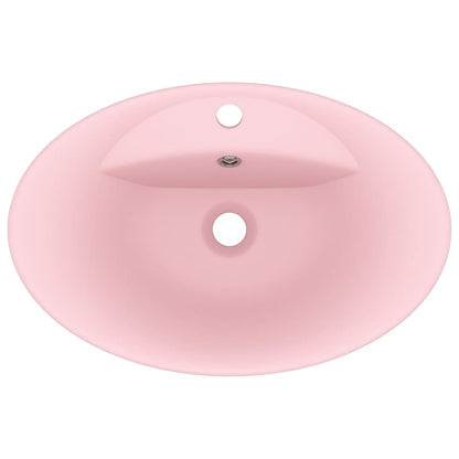 Luxury Basin Overflow Oval Matt Pink 58.5x39 cm Ceramic