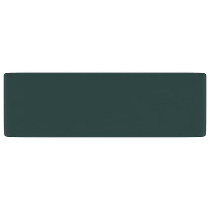 Luxury Wash Basin Matt Dark Green 41x30x12 cm Ceramic