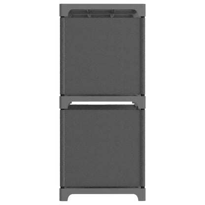 5-Cube Display Shelf Grey 103x30x72.5 cm Fabric