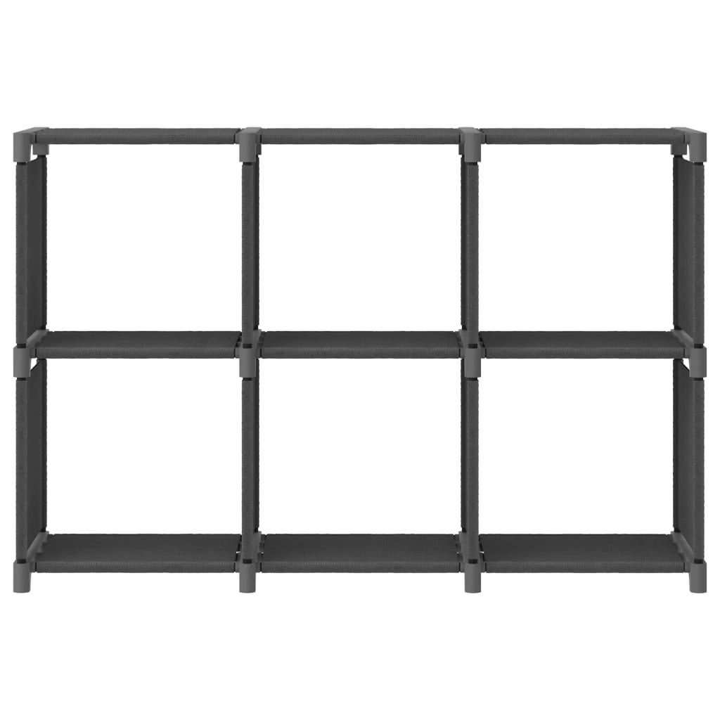 6-Cube Display Shelf Grey 103x30x72.5 cm Fabric