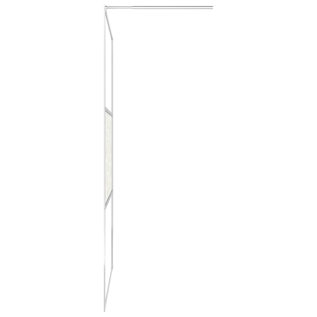 Walk-in Shower Wall ESG Glass with Stone Design 90x195 cm