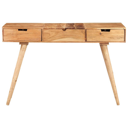 Dressing Table with Mirror 112x45x76 cm Solid Acacia Wood