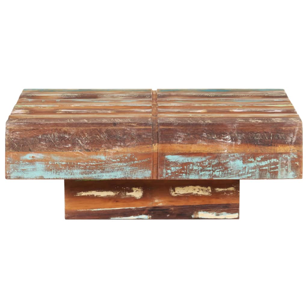Coffee Table 80x80x28 cm Solid Reclaimed Wood
