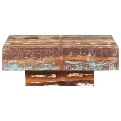 Coffee Table 80x80x28 cm Solid Reclaimed Wood