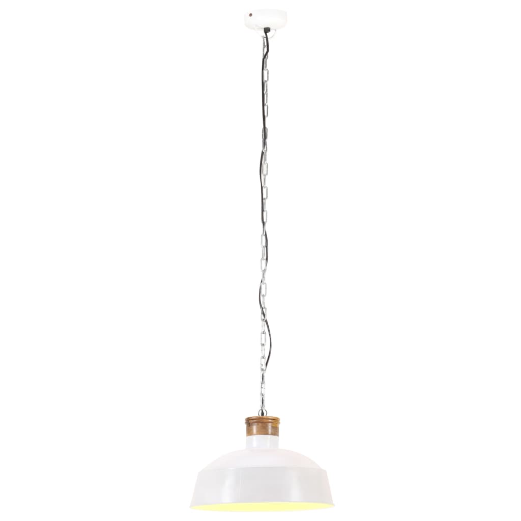 Industrial Hanging Lamp 42 cm White E27