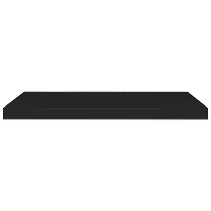 Floating Wall Shelf Black 80x23.5x3.8 cm MDF