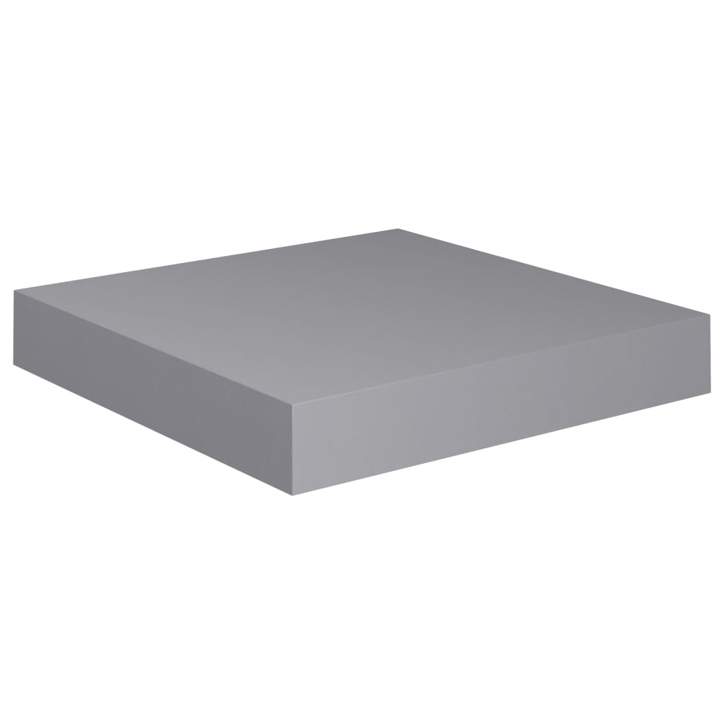 Floating Wall Shelf Grey 23x23.5x3.8 cm MDF