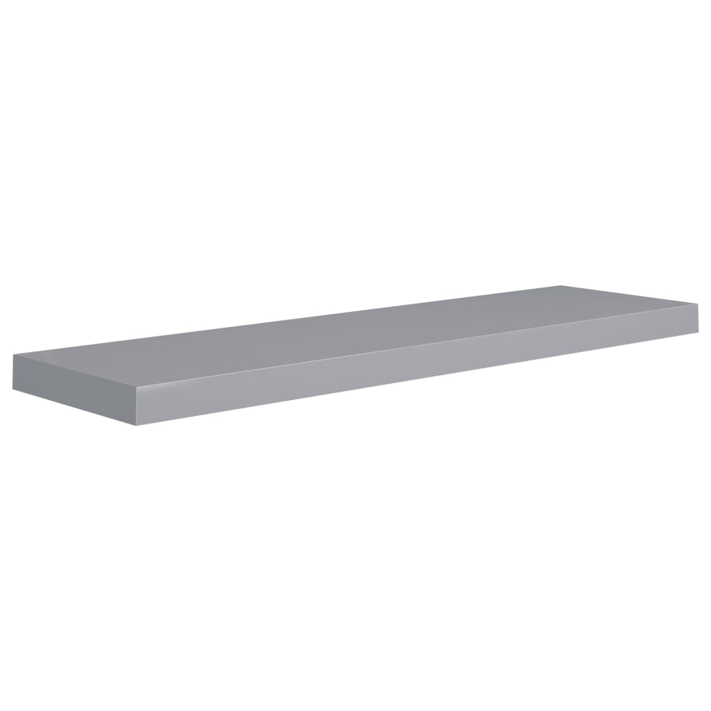 Floating Wall Shelf Grey 90x23.5x3.8 cm MDF