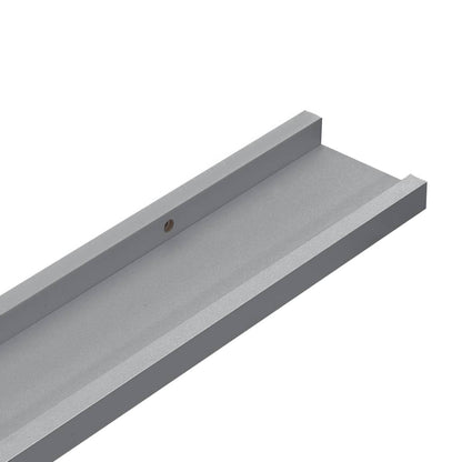 Picture Frame Ledge Shelves 2 pcs Grey 60x9x3 cm MDF