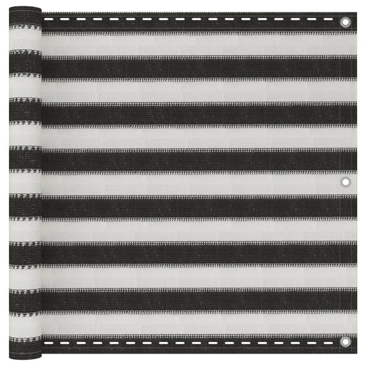 Balcony Screen HDPE 90x300 cm Anthracite and White
