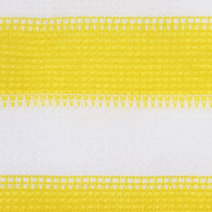 Balcony Screen Yellow and White 90x300 cm HDPE