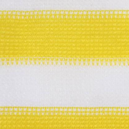 Balcony Screen Yellow and White 120x600 cm HDPE