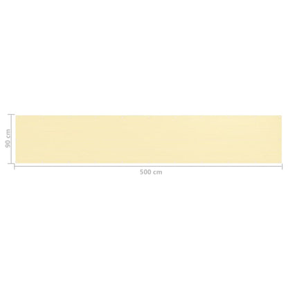 Balcony Screen Beige 90x500 cm HDPE