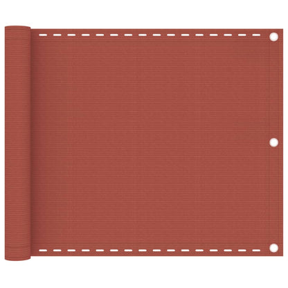 Balcony Screen Terracotta 75x300 cm HDPE