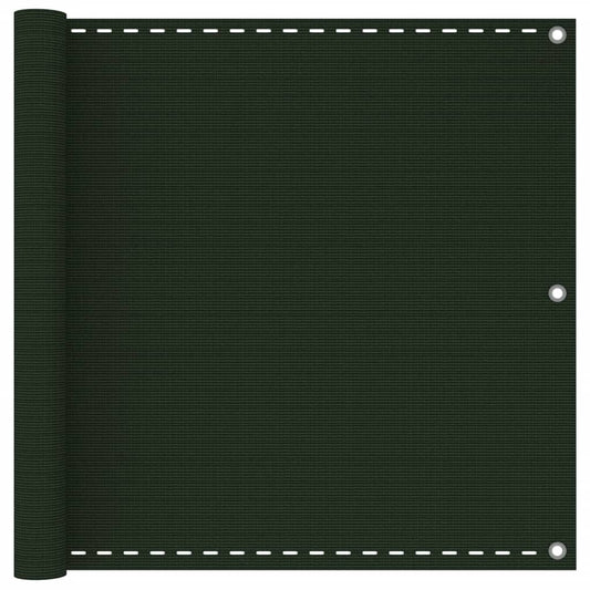 Balcony Screen Dark Green 90x400 cm HDPE