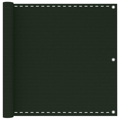 Balcony Screen Dark Green 90x500 cm HDPE