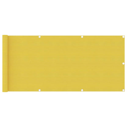 Balcony Screen Yellow 75x500 cm HDPE