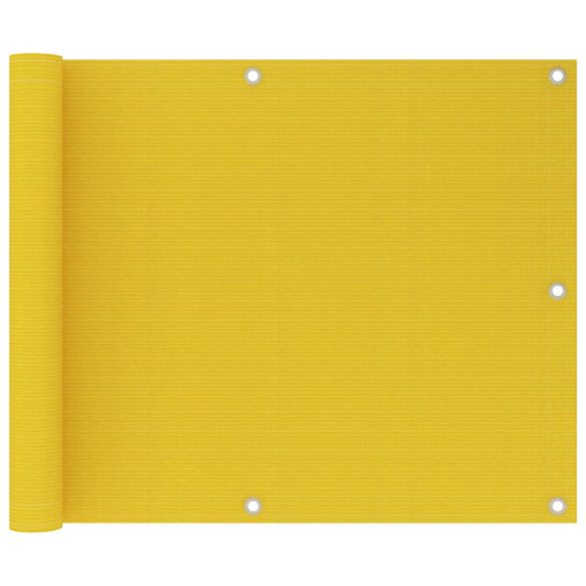 Balcony Screen Yellow 75x600 cm HDPE