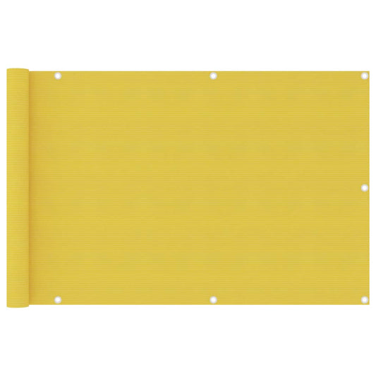 Balcony Screen Yellow 90x400 cm HDPE