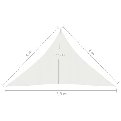 Sunshade Sail 160 g/m² White 4x4x5.8 m HDPE