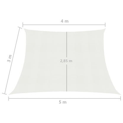 Sunshade Sail 160 g/m² White 4/5x3 m HDPE