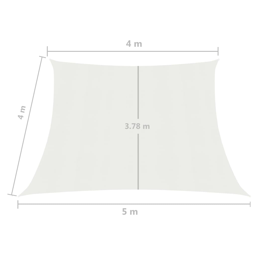 Sunshade Sail 160 g/m² White 4/5x4 m HDPE