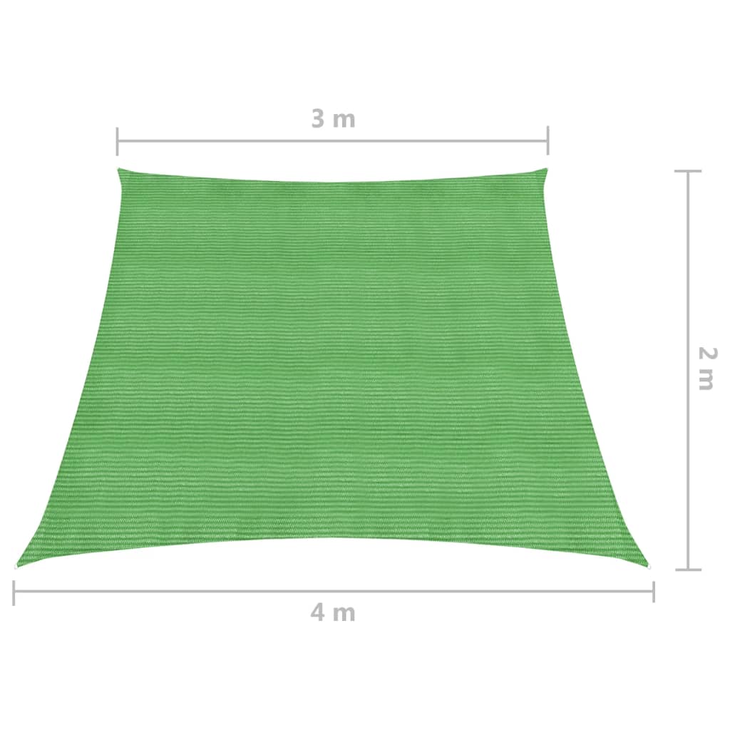 Sunshade Sail 160 g/m² Light Green 3/4x2 m HDPE