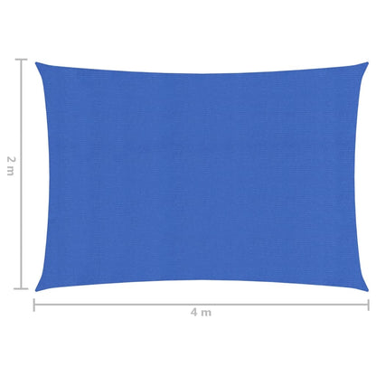 Sunshade Sail 160 g/m² Blue 2x4 m HDPE
