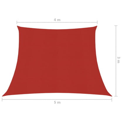 Sunshade Sail 160 g/m² Red 4/5x3 m HDPE