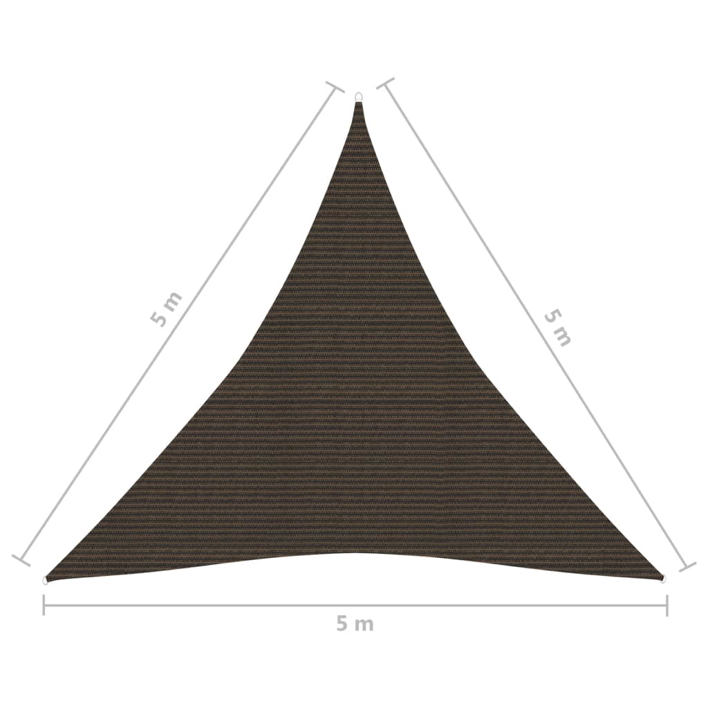 Sunshade Sail 160 g/m² Brown 5x5x5 m HDPE