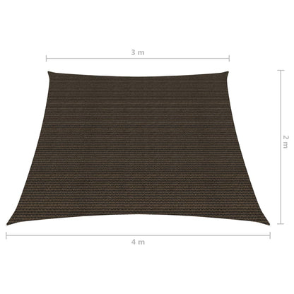 Sunshade Sail 160 g/m² Brown 3/4x2 m HDPE