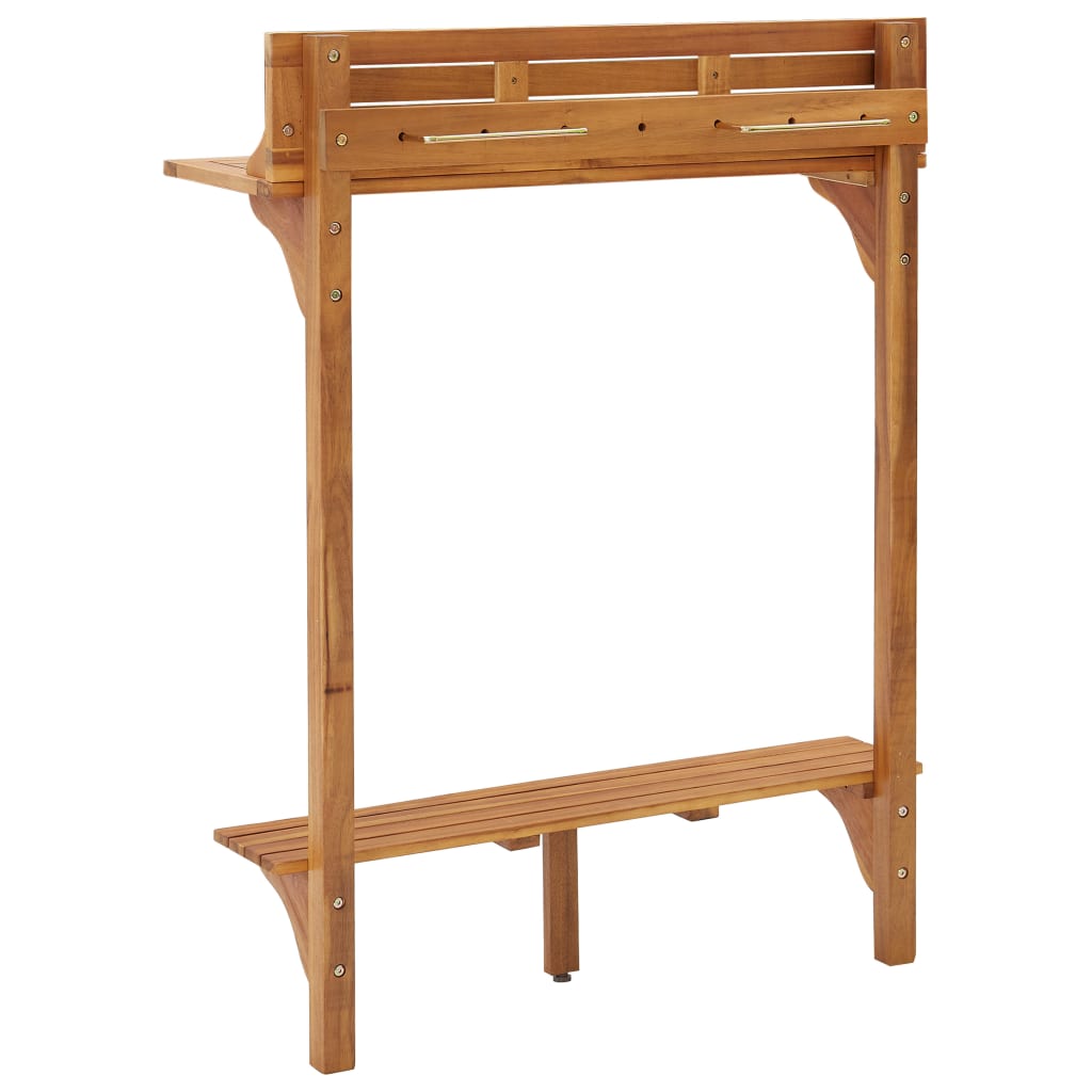 Balcony Bar Table 90x37x122.5 cm Solid Acacia Wood