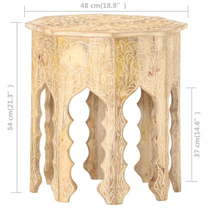 Side Table Ø48 cm Solid Mango Wood