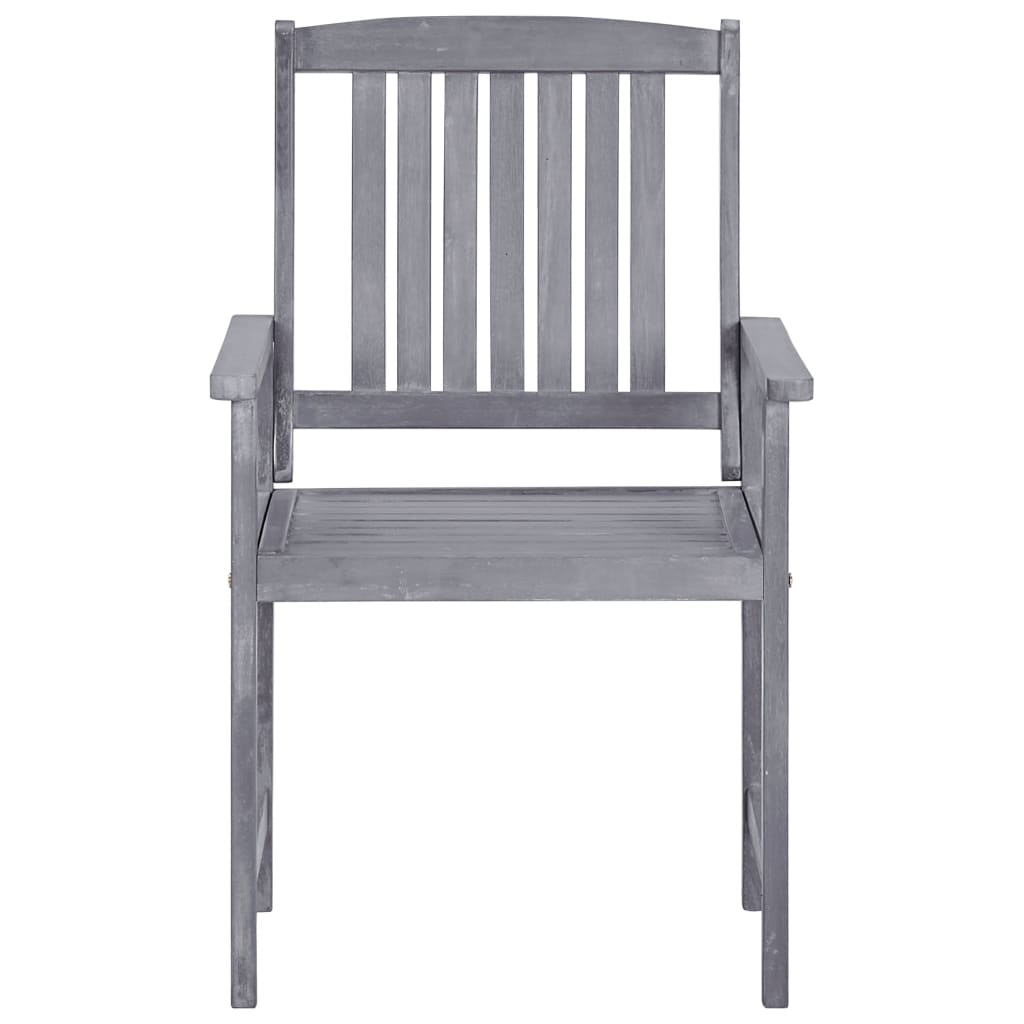 Garden Chairs 4 pcs Solid Acacia Wood Grey