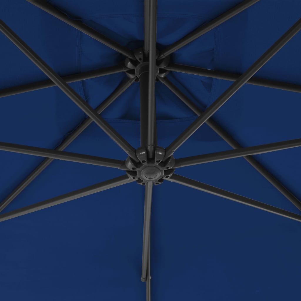 Cantilever Umbrella with Steel Pole 300 cm Azure Blue