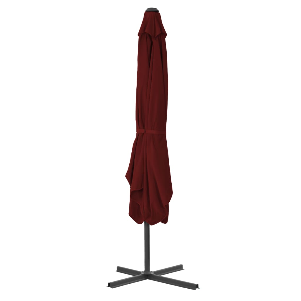 Garden Parasol with Steel Pole Bordeaux Red 250x250x230 cm