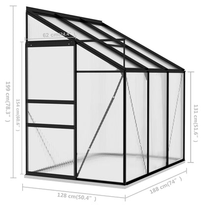 Greenhouse Anthracite Aluminium 3.97 m³