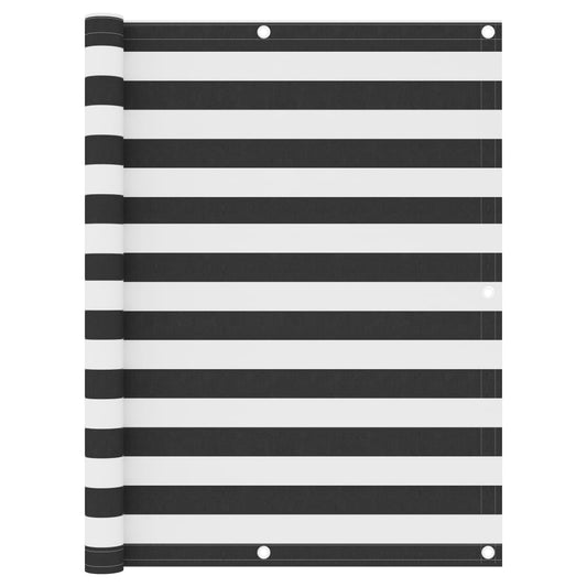 Balcony Screen Anthracite and White 120x400 cm Oxford Fabric