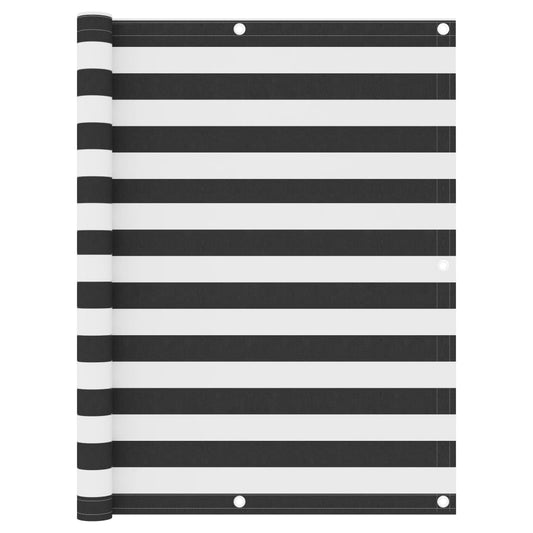 Balcony Screen Anthracite and White 120x500 cm Oxford Fabric