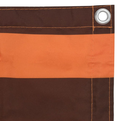 Balcony Screen Orange and Brown 75x300 cm Oxford Fabric