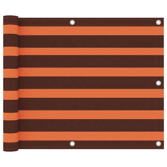 Balcony Screen Orange and Brown 75x500 cm Oxford Fabric