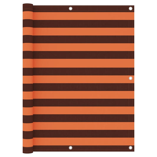 Balcony Screen Orange and Brown 120x300 cm Oxford Fabric
