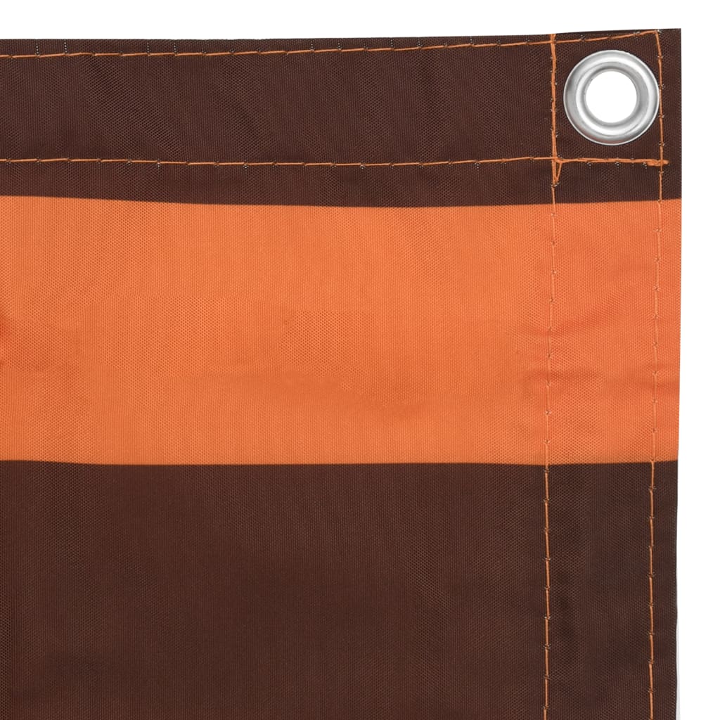Balcony Screen Orange and Brown 120x300 cm Oxford Fabric