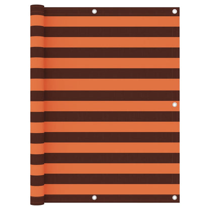 Balcony Screen Orange and Brown 120x400 cm Oxford Fabric