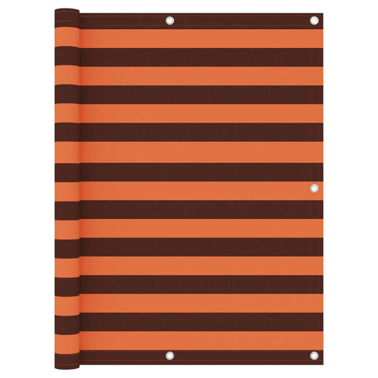 Balcony Screen Orange and Brown 120x500 cm Oxford Fabric