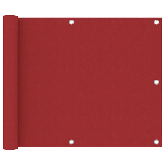 Balcony Screen Red 75x500 cm Oxford Fabric