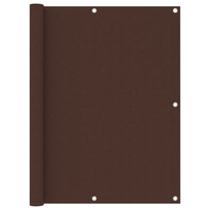 Balcony Screen Brown 120x500 cm Oxford Fabric
