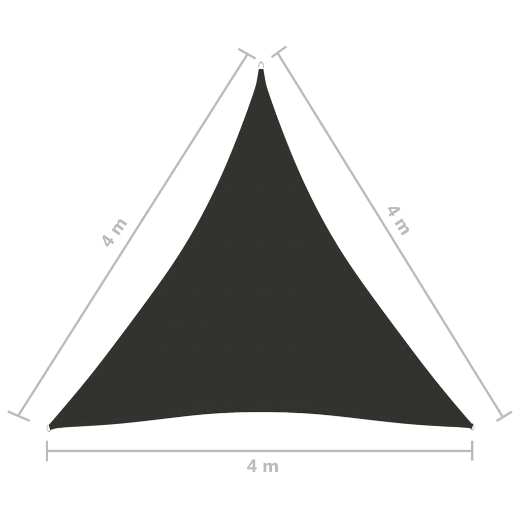 Sunshade Sail Oxford Fabric Triangular 4x4x4 m Anthracite